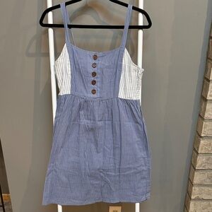 Women’s Blue and White Striped Dress